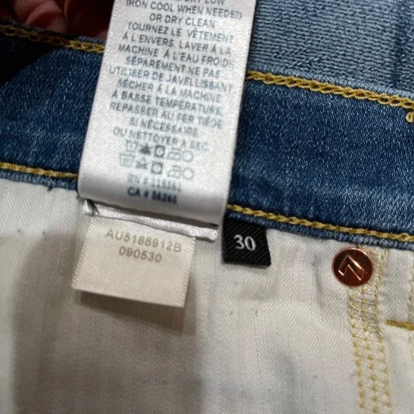 Seven 7 for all Mankind Womens Cut Off Denim Shorts Size 30 Frayed Raw EUC - Picture 6 of 11